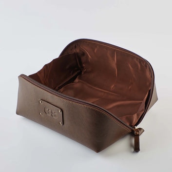 PERSONALISED DOPP KIT - BROWN