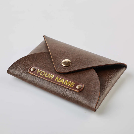 PERSONALISED CARDHOLDER - BROWN