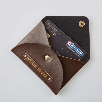 PERSONALISED CARDHOLDER - BROWN