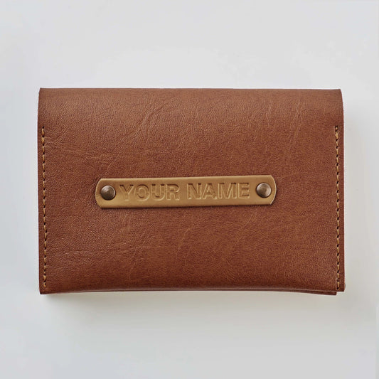 PERSONALISED MINI WALLET - TAN