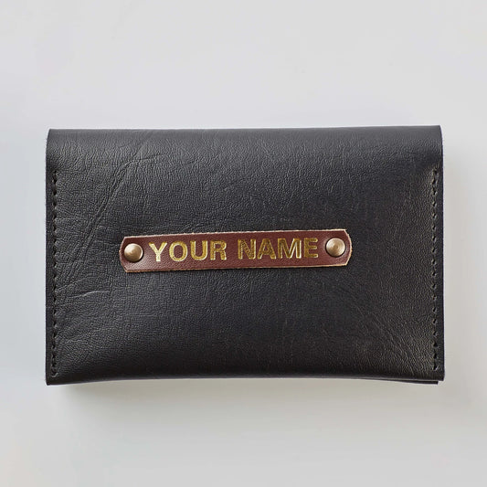 PERSONALISED MINI WALLET - BLACK