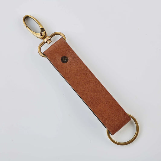 PERSONALISED TWO SIDED KEYCHAIN - TAN