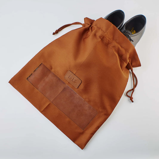 PERSONALISED SHOEBAG (SEE THROUGH) - TAN