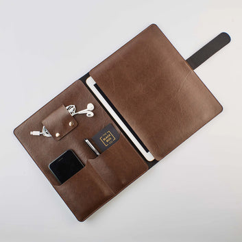 PERSONALISED TABLET ORGANISER - BROWN