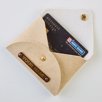 PERSONALISED CARDHOLDER - BEIGE