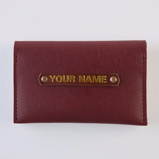 PERSONALISED MINI WALLET - MAROON