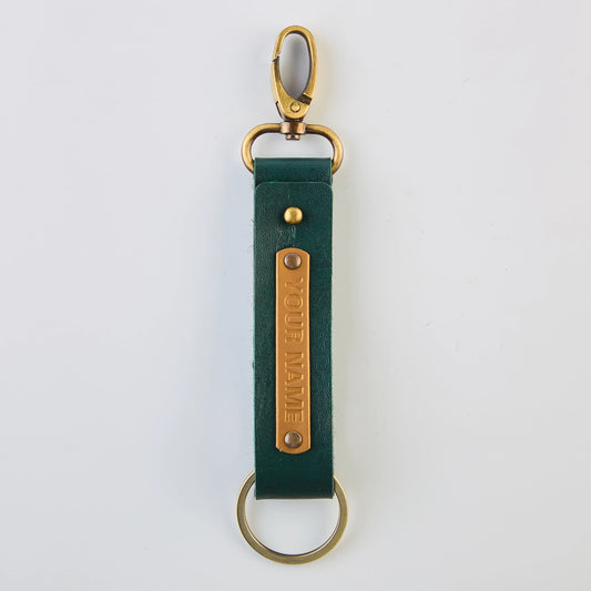 PERSONALISED TWO SIDED KEYCHAIN - GREEN