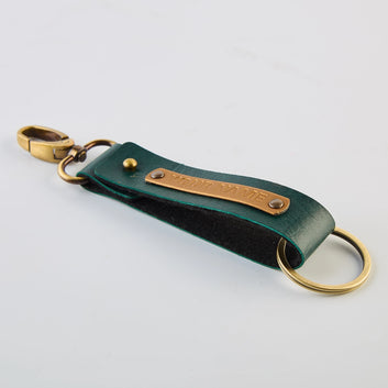 PERSONALISED TWO SIDED KEYCHAIN - GREEN