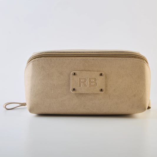 PERSONALISED DOPP KIT - BEIGE