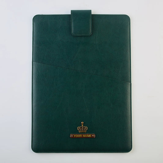 PERSONALISED LAPTOP/ DOCUMENT SLEEVE (13 Inch) - GREEN