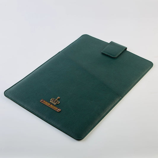 PERSONALISED LAPTOP/ DOCUMENT SLEEVE (13 Inch) - GREEN