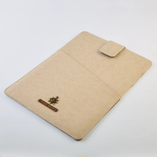 PERSONALISED LAPTOP/ DOCUMENT SLEEVE (13 Inch) - BEIGE