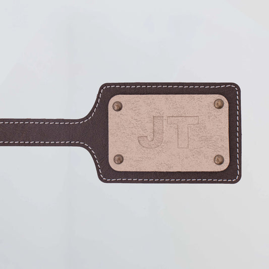 PERSONALISED BAG TAG - BROWN