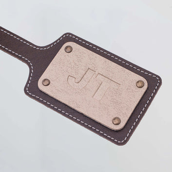 PERSONALISED BAG TAG - BROWN