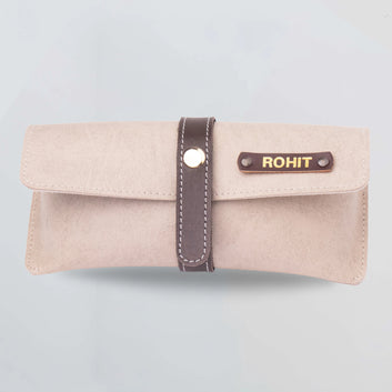 PERSONALISED EYEWEAR CASE - BEIGE