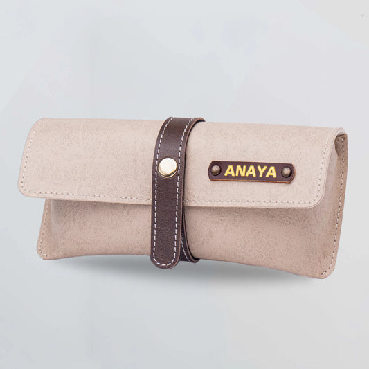 PERSONALISED EYEWEAR CASE - BEIGE