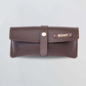 PERSONALISED EYEWEAR CASE - BROWN