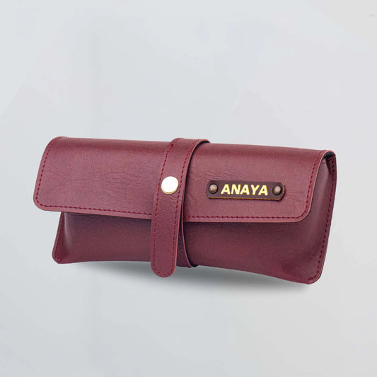 PERSONALISED EYEWEAR CASE - MAROON