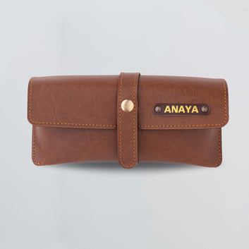 PERSONALISED EYEWEAR CASE - TAN