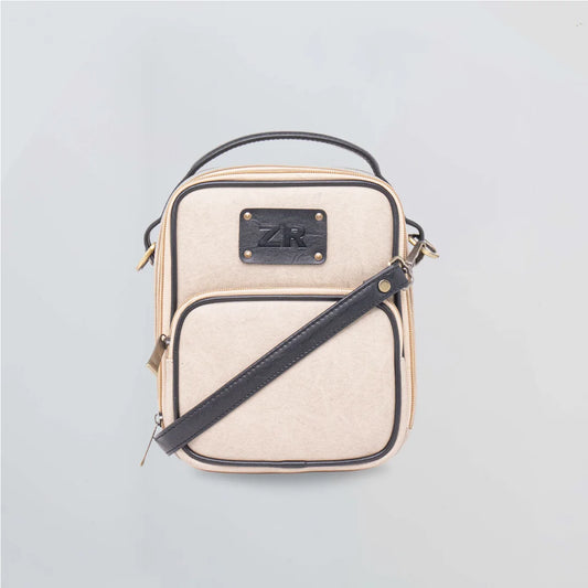 PERSONALISED TRAVEL CROSSBODY BAG - BEIGE