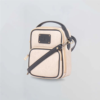 PERSONALISED TRAVEL CROSSBODY BAG - BEIGE