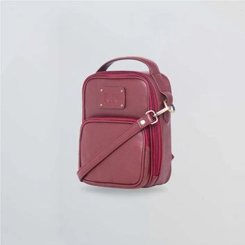 PERSONALISED TRAVEL CROSSBODY BAG - MAROON