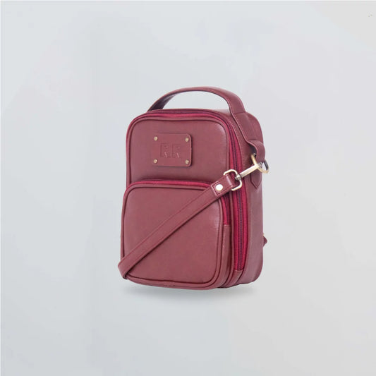 PERSONALISED TRAVEL CROSSBODY BAG - MAROON